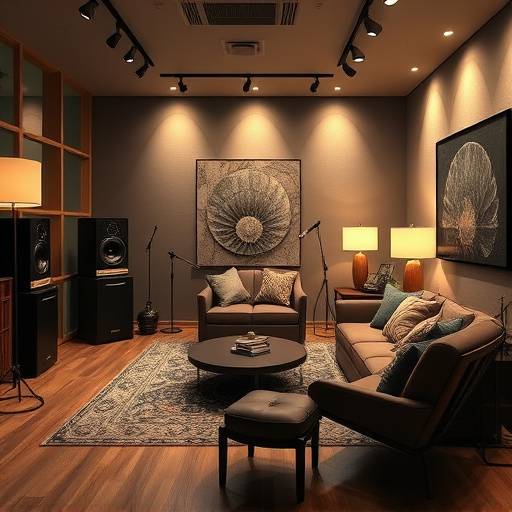 Comfortable lounge area for artists to relax at Sonic Sanctuary Studios